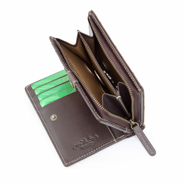 純正売筋品 アインソフ パッチワーク折財布 DA1297-HP Blue 財布、帽子、ファッション小物 